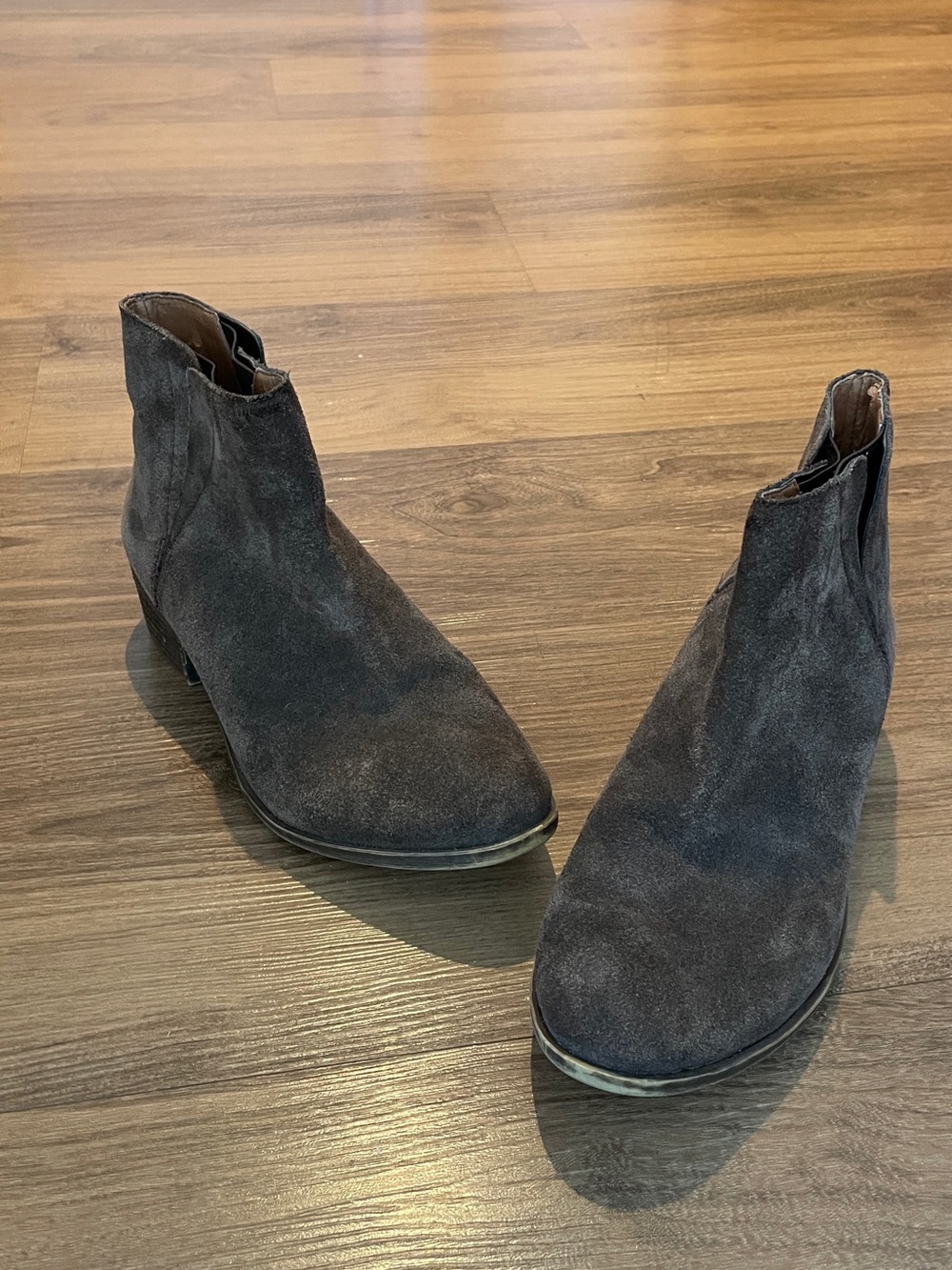 Lucky Brand Dark Brown Suede Ankle Booties